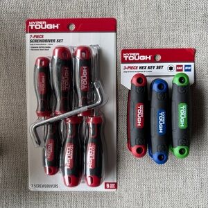 Hyper Tough 7 Piece Screwdriver Set and 3 Piece Hex Key Set